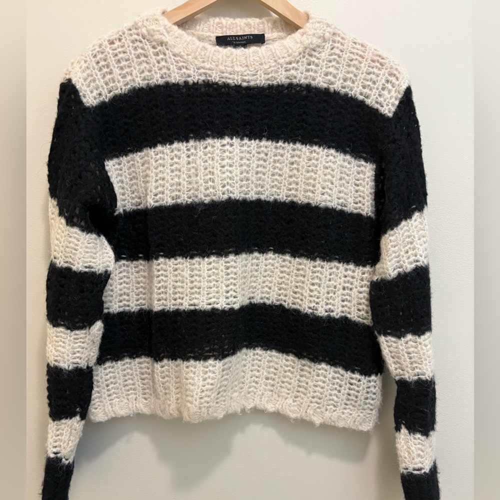 All Saints Striped Sweater, Fits size 4. Marked x-Small